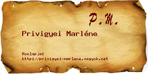 Privigyei Marléne névjegykártya